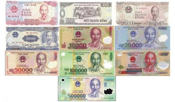 cac menh gia dang co tren thi truong viet nam