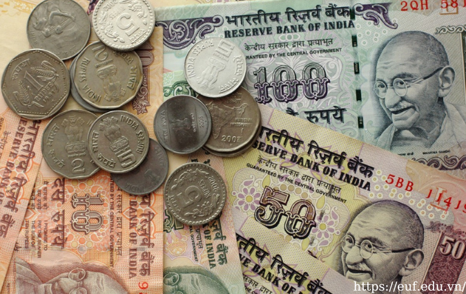 Các mệnh giá tiền Ấn Độ (rupee) đang lưu thông