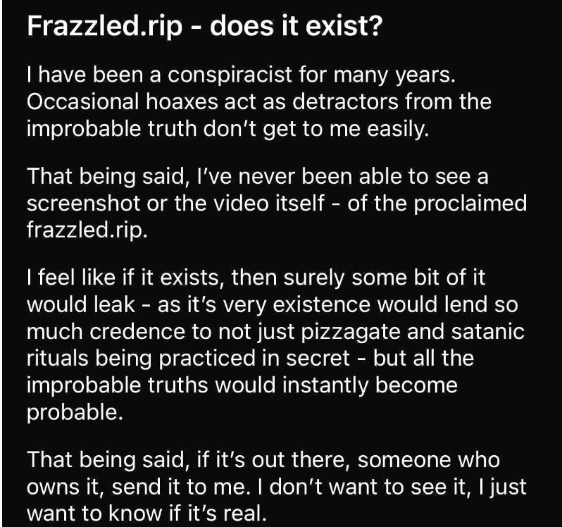 Frazzledrip Video Reddit
