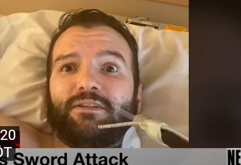 Jon Romano Sword Attack Footage video on Reddit, Twitter