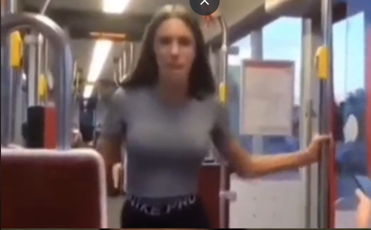 Australian Girl on Train Video