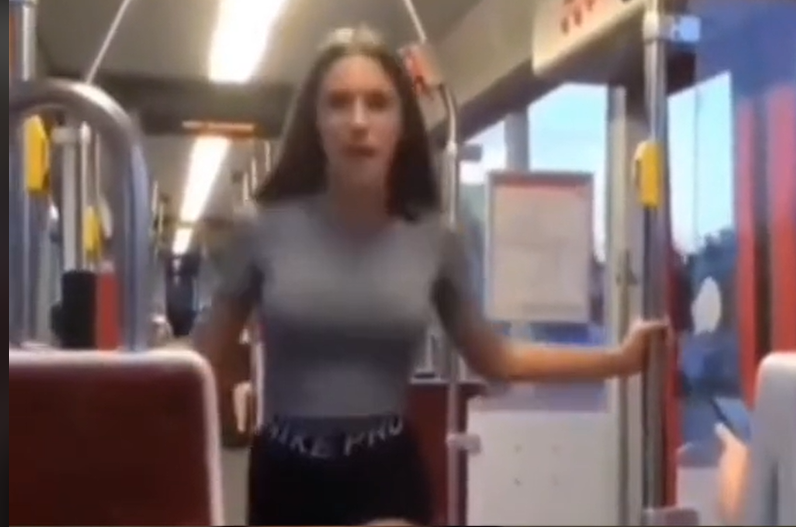 Australian Girl on Train Video