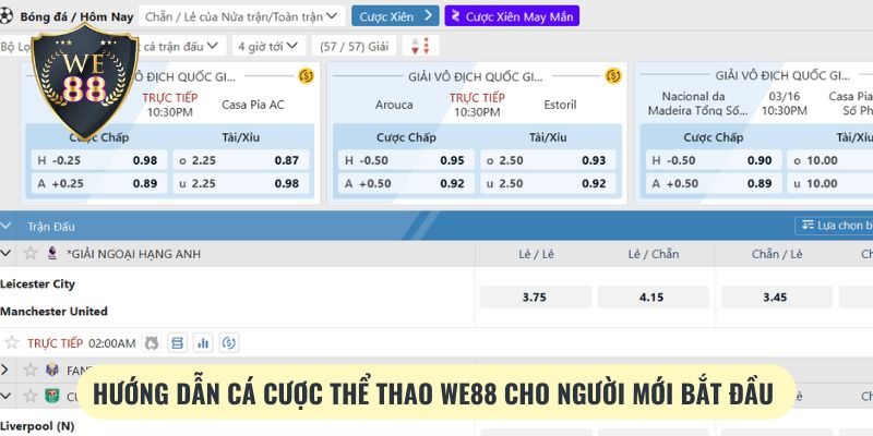 Hướng Dẫn Cá Cược Thể Thao We88 Cho Người Mới Bắt Đầu 